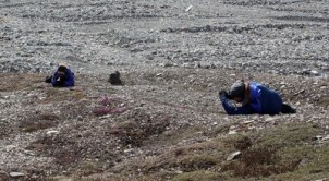 photographers lying on the ground
